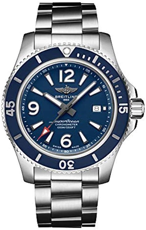 men's breitling superocean 44mm watch 1000 meter waterproof.